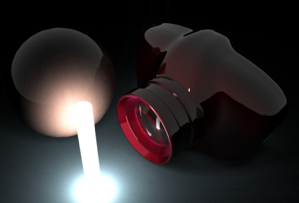 Tenký válec jako zdroj světla