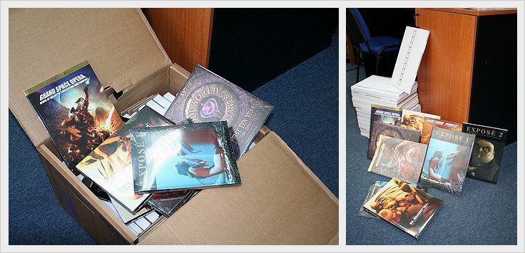 Rozbalená krabice s knihami