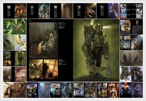 Ukázka stránek knihy Machineflesh