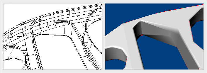 Zubaté hrany vystínovaných modelů