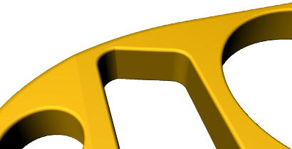 Vyrenderovaný obrázek s nastavením hladké polygonové sítě