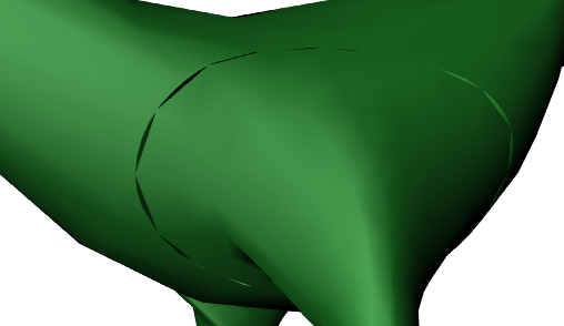 Problém prasklin ve vystínovaném modelu