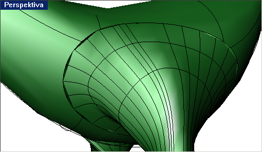 Praskliny ve vystínovaném modelu včetně drátů