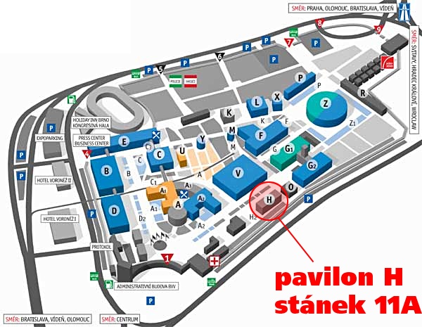 Mapka areálu výstaviště