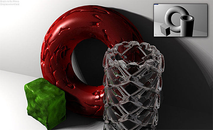 Brazil pro Rhino a displacement mapping