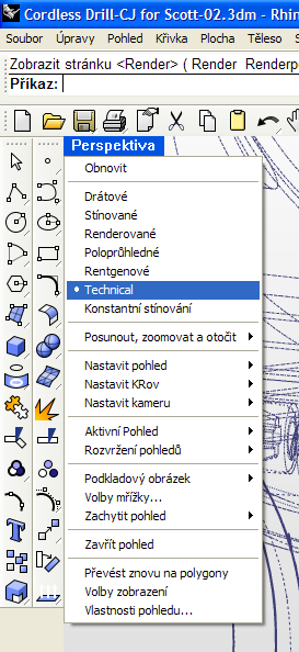 Menu Technical drawing