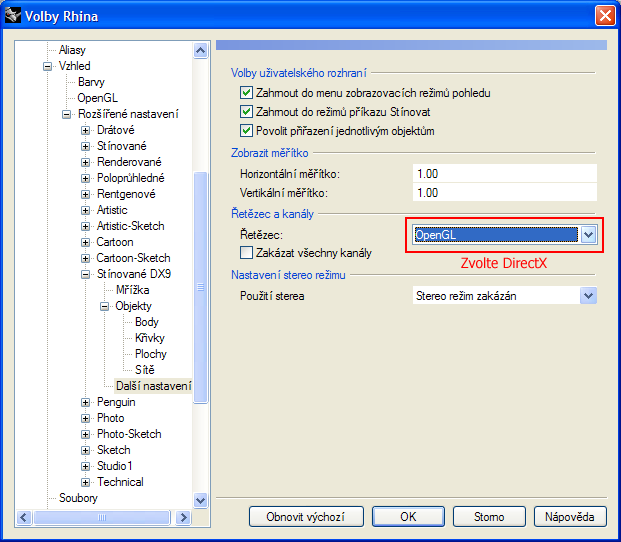 Rhino 4 a DirectX 9 - obrázek 3