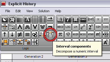 rozbití intervalu na počátek a konec