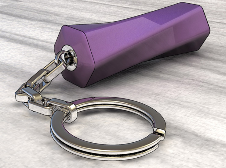 Brazil pro Rhino - klíčenka, toon outline