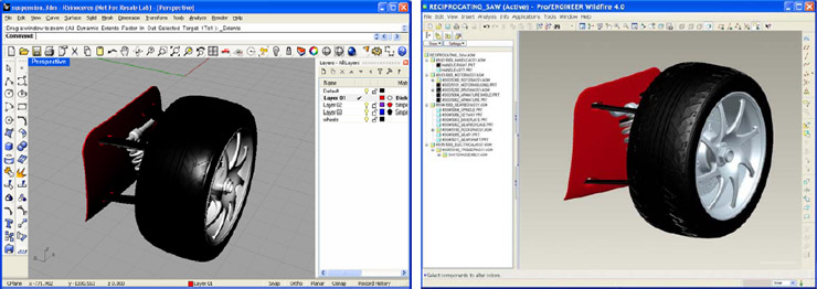 Rhinoceros - Rhino - Pro/ENGINEER