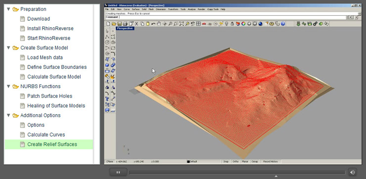 Viedo tutoriál k rhinoreverse