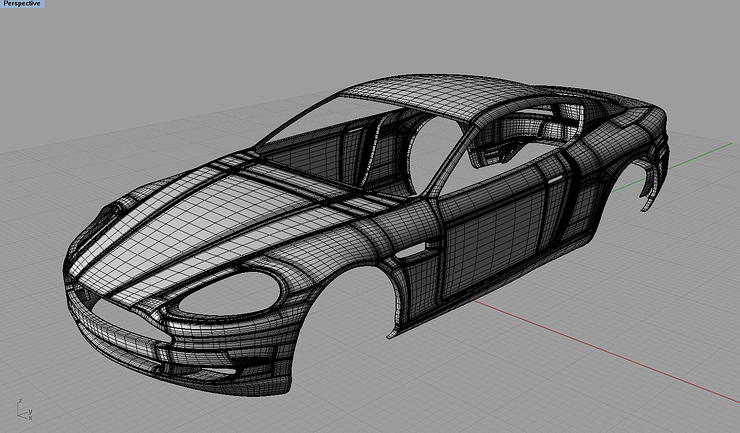 Výsledný NURB model