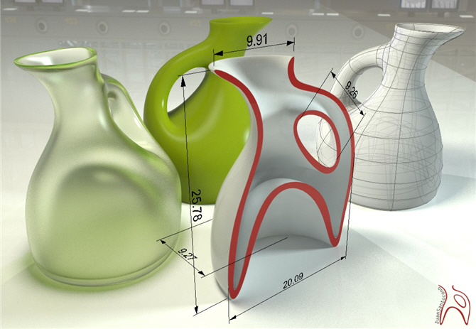 Hladký a vodotěsný T-Spline model