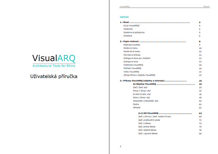 Český manuál pro VisualARQ 01