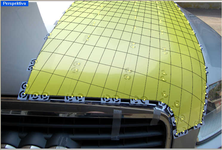 Výsledek - zdigitalizovaná kapota auta